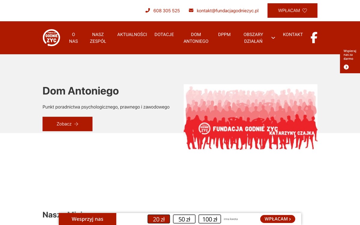 Strona Fundacja Godnie Żyć